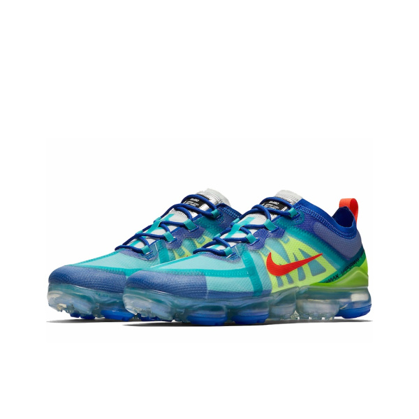 Nike VaporMax 2019 Low Топ Марафон Беговые кроссовки Мужской Синий Зеленый