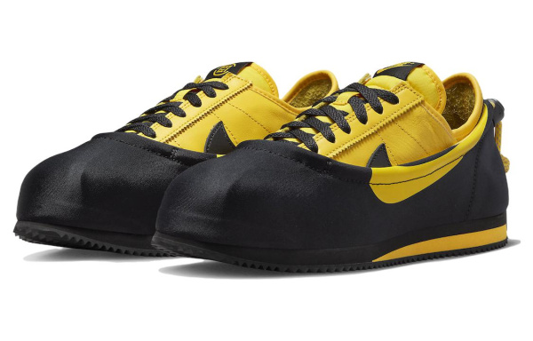 CLOT X Nike Cortez Вышивка Низкие Беговые Кроссовки Унисекс Желтые