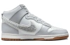 Nike Dunk High Университетский 'Шенилл Swoosh' Высокие Кроссовки для скейтбординга Мужские Серый Белый