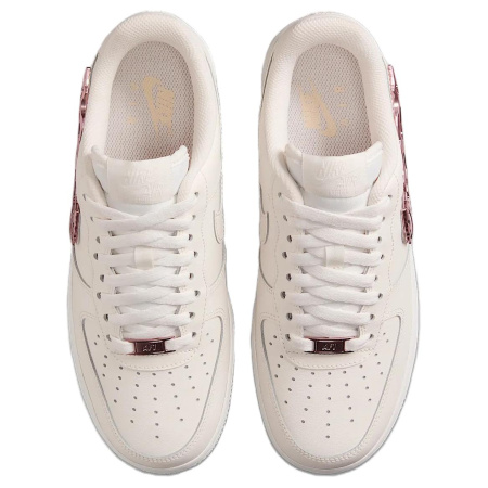 Nike Air Force 1 Slip-Resistant Abrasion-Resistant Low-Top Скейтборд Кроссовки Унисекс Белый Розовый