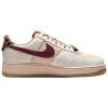 Nike Air Force 1 Кожа Амортизация Низкие Кеды Скейтборд Обувь Женские Розовый Белый Красный