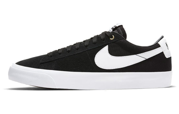 Nike Blazer SB GT 'Черный Gum' Винтаж Низкие Кроссовки для Скейтбординга Унисекс Черный Белый
