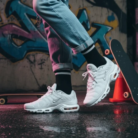 Nike Air Max Plus Устойчивый к истиранию Дышащий Низкий Топ Воздушная Подушка Повседневные Беговые Кроссовки Мужские