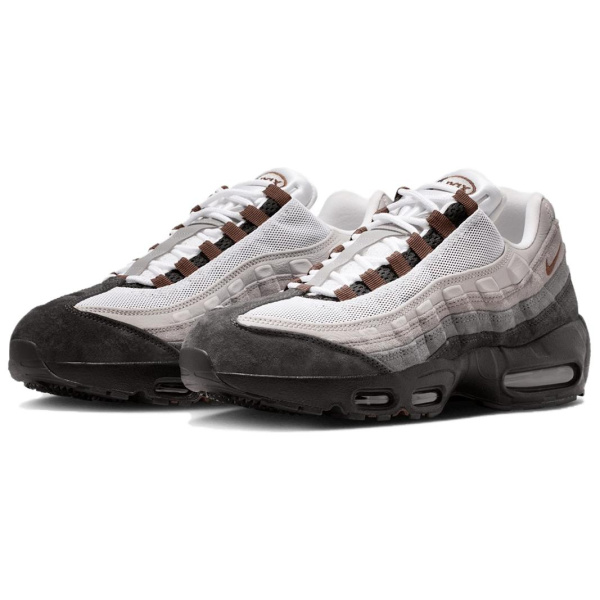 Nike Air Max 95 Удобные и Легкие Устойчивые к Износу Низкие Кроссовки для Бега Унисекс Черные Серые