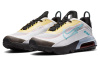 Nike Air Max 2090 Винтаж Амортизация Дышащие Низкие Кроссовки для Беговых Занятий Детские Белые Синие Желтые
