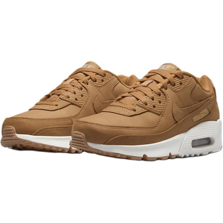 Nike Air Max 90 Удобные устойчивые к истиранию с низкой амортизацией детские повседневные кроссовки коричневые