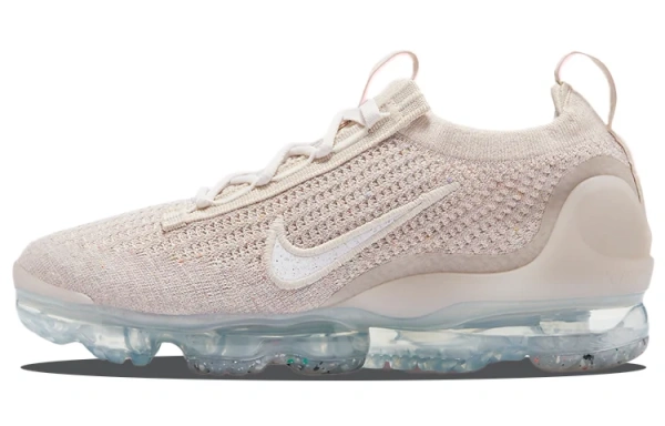 Nike VaporMax Flyknit Сетка Текстиль Низкие Повседневные Беговые Кроссовки Женские Розовые Белые