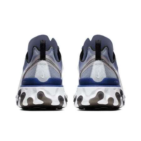Nike React Element 55 Амортизаторы Устойчивые к истиранию Низкий Топ Марафон Беговые кроссовки Унисекс Ледяной синий