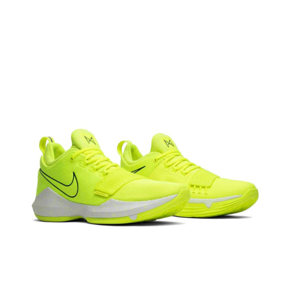 Nike PG 1 Вольт Амортизация Противоскользящие Низкие Баскетбольные Кроссовки для Игры Мужские Неоново-зеленый