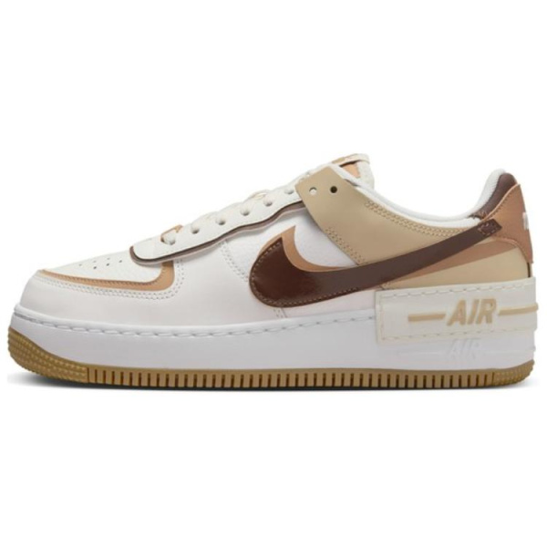 Nike Air Force 1 Low Топ Скейтборд Кроссовки Женские Белый Коричневый