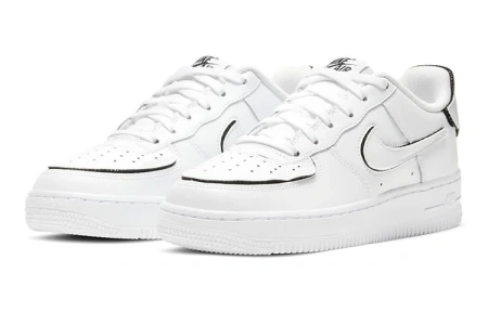 Nike Air Force 1 1 'Cosmic Clay' Синтетическая кожа Низкие кеды для детей для скейтбординга Чисто белый