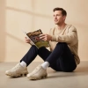 Nike Shox Ride 2 Устойчивые к истиранию низкие беговые кроссовки Мужские Серебряные Коричневые