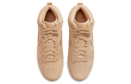 Nike Dunk High 'Vachetta Brown' Кожа Противоскользящая Устойчивая к истиранию Высокий Верх Повседневная Скейтборд Обувь