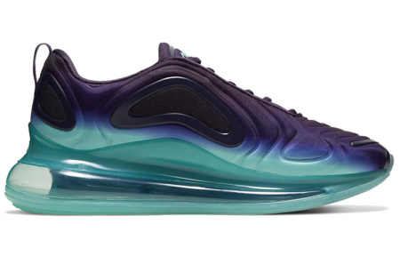 Nike Air Max 720 Амортизация Низкий Топ Спортивная Повседневная Обувь Мужская Фиолетово-Зеленая