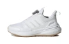 Adidas Rapidasport BOA противоскользящие устойчивые к истиранию низкие детские беговые кроссовки белые для детей 3-7 лет