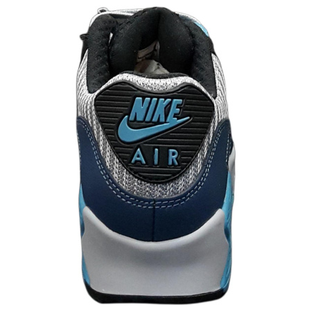 Nike Air Max 90 Амортизация Низкий Топ Беговые Кроссовки Мужские Синий Черный Серый