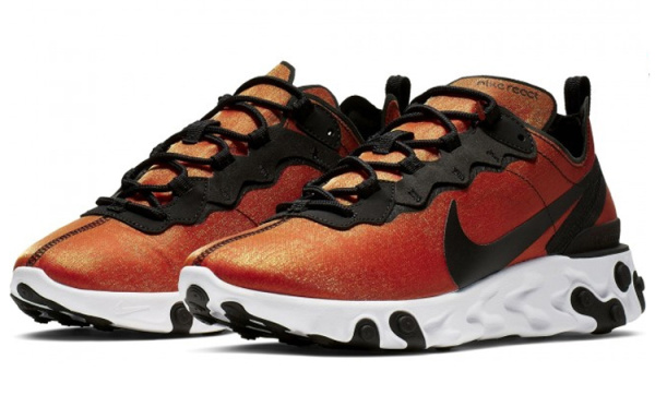 Nike React Element 55 Противоскользящие Устойчивые к износу Низкие Повседневные Беговые Кроссовки Унисекс
