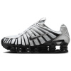 Nike Shox TL Series Противоскользящие Устойчивые к износу Низкие Повседневные Беговые Кроссовки Унисекс Серебряные