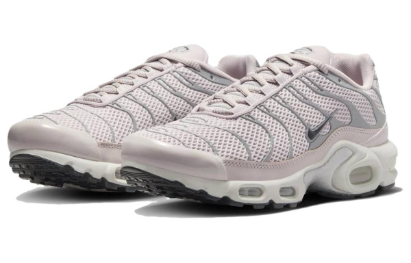 Nike Air Max Plus Сетка Устойчивая к истиранию Низкая Повседневная Обувь Женская Серебряный Розовый