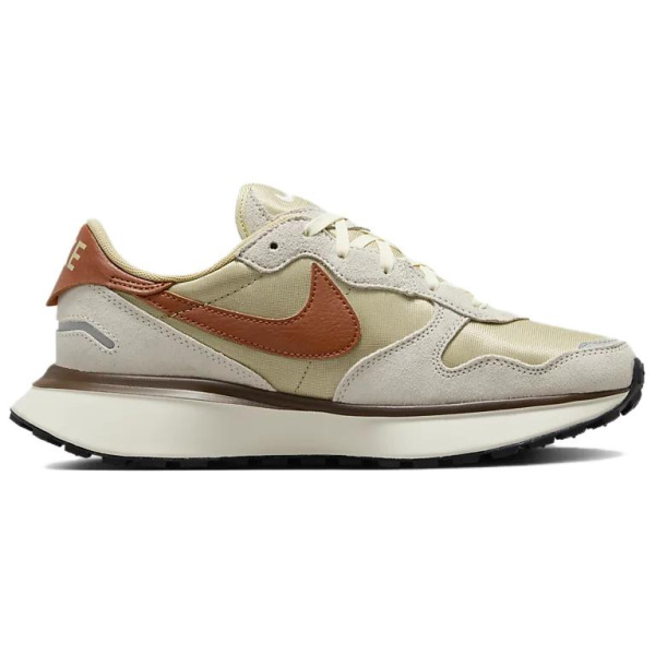 Nike Phoenix Waffle Светоотражающие Низкие Повседневные Беговые Кроссовки Женские Золотисто-Коричневые