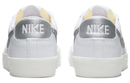 Nike Blazer Low Top Скейтборд Кроссовки Женские Белые Серебряные
