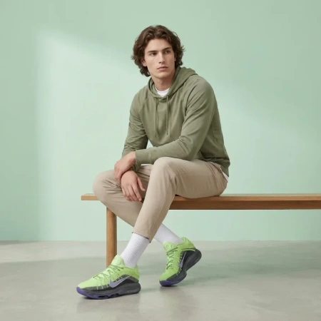 Nike GT Hustle 3 Модный тренд Баскетбольные кроссовки Унисекс Зеленый