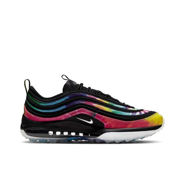 Nike Air Max 97 Текстиль Синтетическая кожа Удобная низкая обувь для гольфа унисекс черно-зеленая