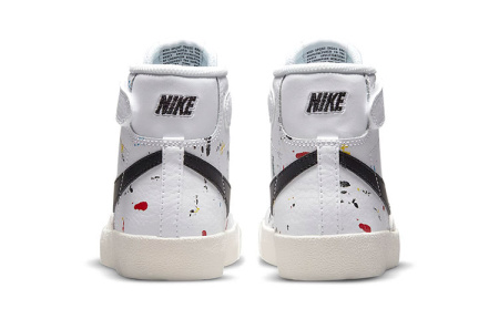 Nike Blazer 77 BB Противоскользящий Легкий Поддерживающий MID Топ Детские Скейтбординг Белый Черный