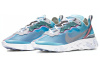Nike React Element 87 Сетка Текстиль Дышащий и Легкий Низкие Беговые Кроссовки Унисекс Ледяной Синий
