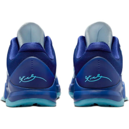 Nike Zoom Kobe 5 Комфортные Низкие Кроссовки для Баскетбола Детские Синие Унисекс