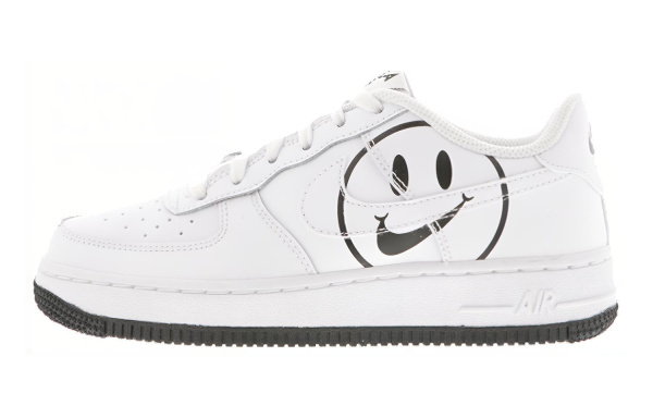 Nike Air Force 1 Have A Nike Day Смайлик Кожа Смайлик Низкий Топ Детские Скейтбординги Снег