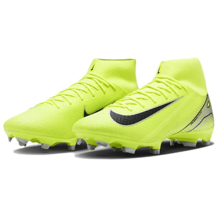 Nike Mercurial Superfly 10 FG Твердый Грунт Противоскользящие Устойчивые к Износу Футбольные Бутсы Мужские Зеленые