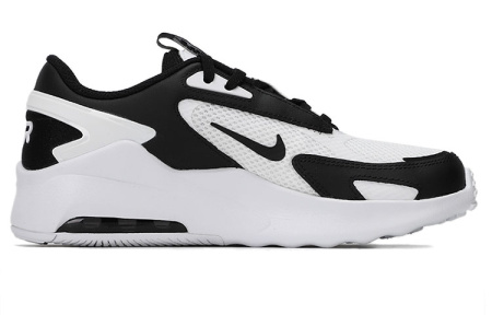 Nike Air Max Bolt Удобные Низкие Кроссовки для Беговых Занятий Детские Черно-Белые