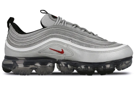 Nike Vapormax 97 Low Топ Воздушная Подушка Марафон Беговые кроссовки Мужские Серебряные Пуля