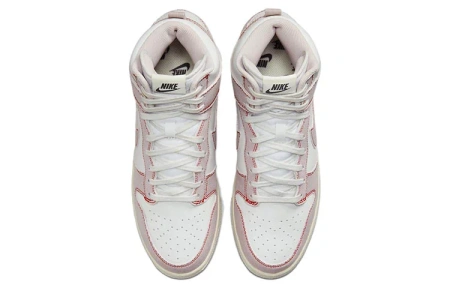 Nike Dunk High 1985 Розовый Деним Винтаж Высокие Кроссовки для скейтбординга Унисекс Белый Розовый