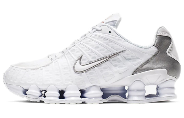 Nike Shox TL Series Текстиль Синтетическая кожа противоскользящий низкий топ повседневная обувь унисекс чисто белый
