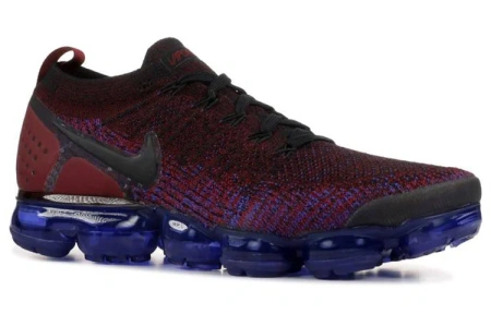 Nike VaporMax Flyknit 2 Ткань Низкий Топ Повседневные Беговые Кроссовки Мужские Красный Синий
