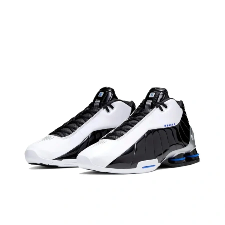 Nike Shox BB4 Series Нескользящие Легкие MID Баскетбольные Кроссовки Унисекс Черный Белый Синий