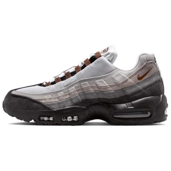 Nike Air Max 95 Удобные и Легкие Устойчивые к Износу Низкие Кроссовки для Бега Унисекс Черные Серые