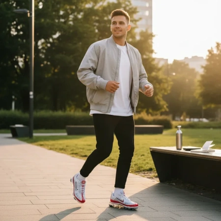 Nike Vapormax 360 Ткань Низкий Верх Амортизирующие Повседневные Беговые Кроссовки Унисекс Серый Красный