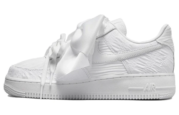 Nike Air Force 1 LX 'Triple White' Бант Низкие Кроссовки для скейтбординга Женские Белые