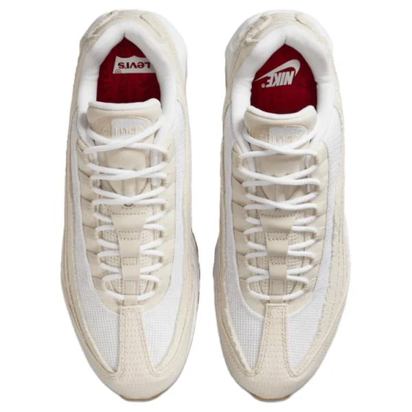 Levi's X Nike Air Max 95 Устойчивые к истиранию низкие беговые кроссовки унисекс бежевого цвета
