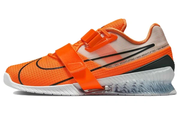 Nike Romaleos 4 Удобные Низкие Кроссовки для Тренировок Унисекс Оранжевые Черные