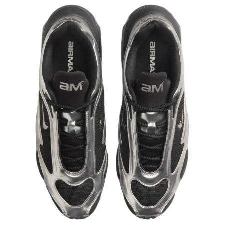 Nike Air MAX Muse Аbrasion Resistant Низкий Топ Повседневная Обувь Женская Серебряный Черный