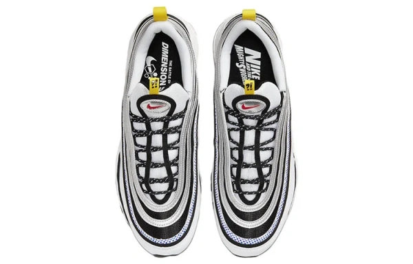 Nike Air Max 97 Low Топ Повседневные Беговые Кроссовки Унисекс Белый Черный