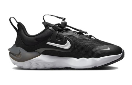 Nike Run Flow BP противоскользящие амортизирующие низкие беговые кроссовки черного цвета для детей 3-7 лет