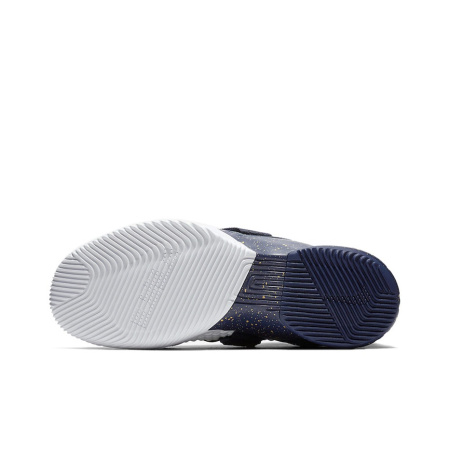 Nike Zoom Soldier 12 LeBron Soldier 12 Ткань Амортизация MID Баскетбольные кроссовки Мужской Морской синий