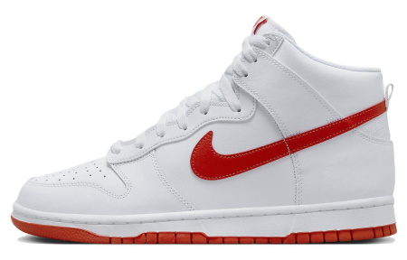Nike Dunk High 'Picante Красный' Синтетическая кожа кожа против скольжения амортизация высокий топ