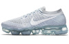 Nike VaporMax Flyknit Комфортные Низкие Кроссовки с Воздушной Подушкой для Бега Повседневные Женские Серый Белый
