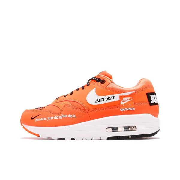 Nike Air Max 1 Коровья кожа кожа легкий низ повседневные кроссовки для бега женские апельсин